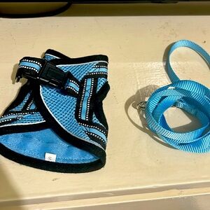 X Small dog or cat harness with leash